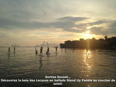 Sunset cruising : Rando paddle au coucher du soleil - L.E.C Surf Club